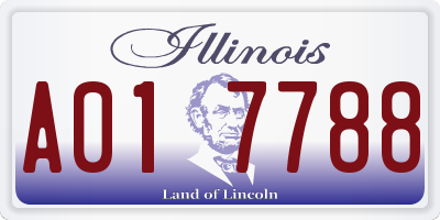 IL license plate A017788