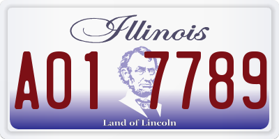 IL license plate A017789