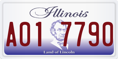 IL license plate A017790