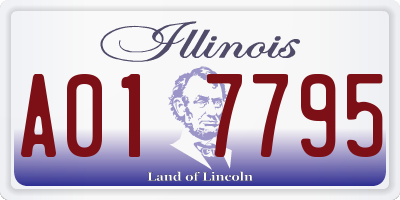 IL license plate A017795