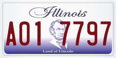 IL license plate A017797