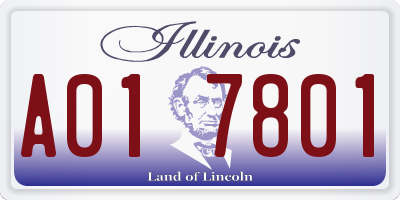 IL license plate A017801