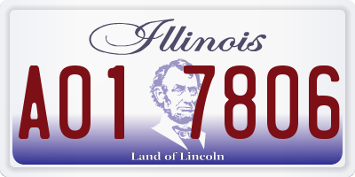 IL license plate A017806