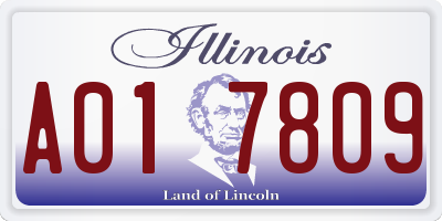 IL license plate A017809