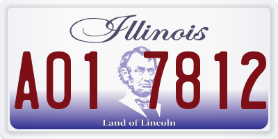 IL license plate A017812