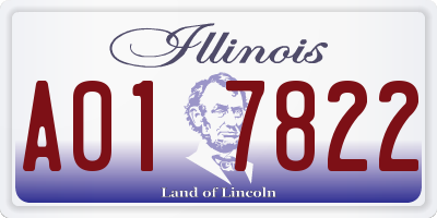 IL license plate A017822