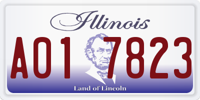 IL license plate A017823