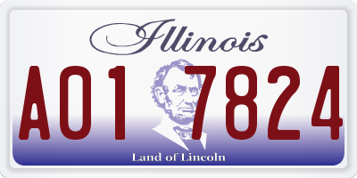 IL license plate A017824