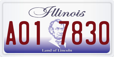 IL license plate A017830