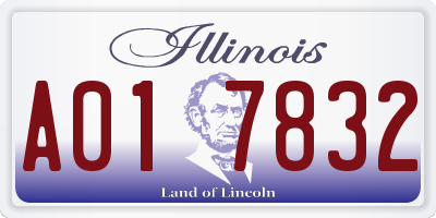 IL license plate A017832