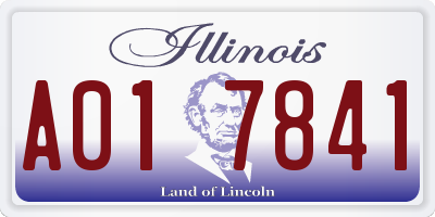 IL license plate A017841