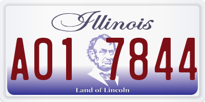 IL license plate A017844