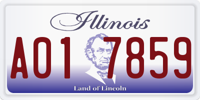 IL license plate A017859
