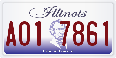 IL license plate A017861