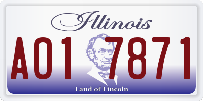 IL license plate A017871