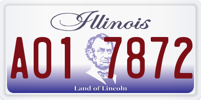 IL license plate A017872