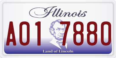 IL license plate A017880
