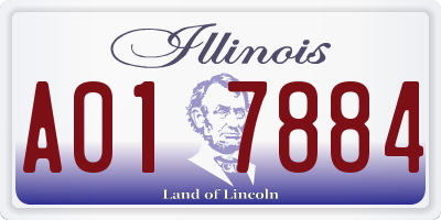 IL license plate A017884