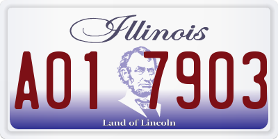 IL license plate A017903