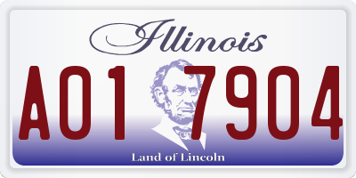 IL license plate A017904