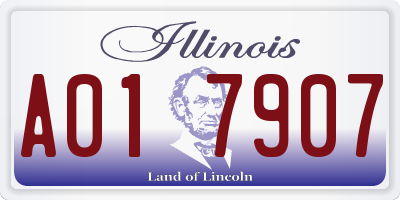 IL license plate A017907