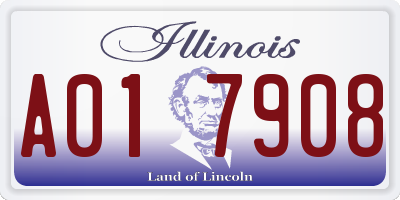 IL license plate A017908