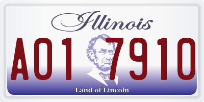 IL license plate A017910