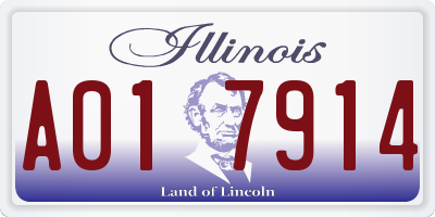 IL license plate A017914