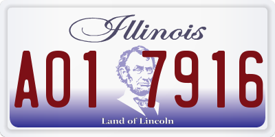 IL license plate A017916
