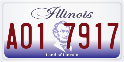 IL license plate A017917