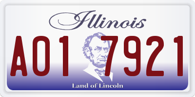 IL license plate A017921