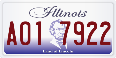 IL license plate A017922