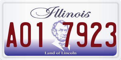 IL license plate A017923