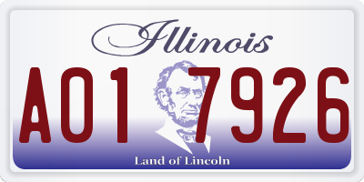 IL license plate A017926