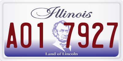 IL license plate A017927