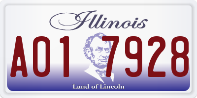 IL license plate A017928