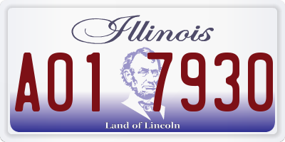 IL license plate A017930