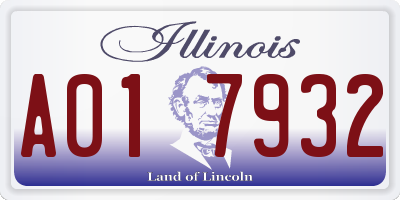 IL license plate A017932