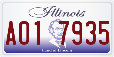 IL license plate A017935