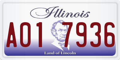 IL license plate A017936