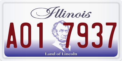 IL license plate A017937