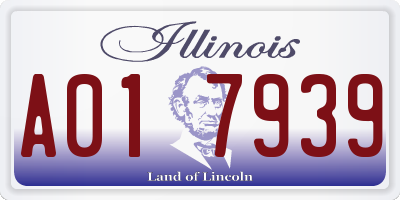 IL license plate A017939