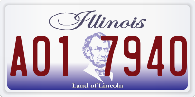 IL license plate A017940