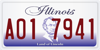 IL license plate A017941