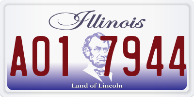 IL license plate A017944