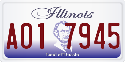IL license plate A017945