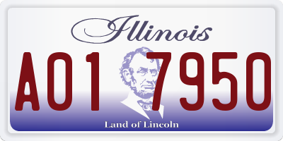 IL license plate A017950