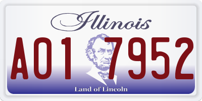 IL license plate A017952