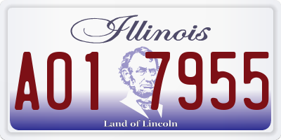 IL license plate A017955