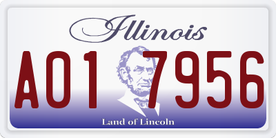 IL license plate A017956